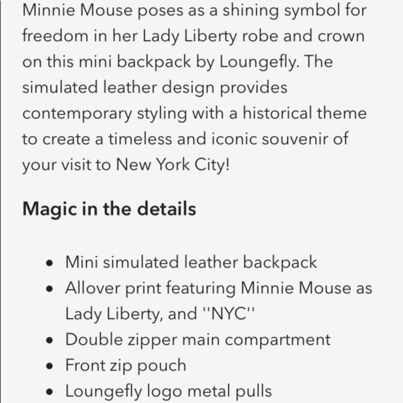 Statue of Liberty Backpack by Loungefly - Picture 4 of 7